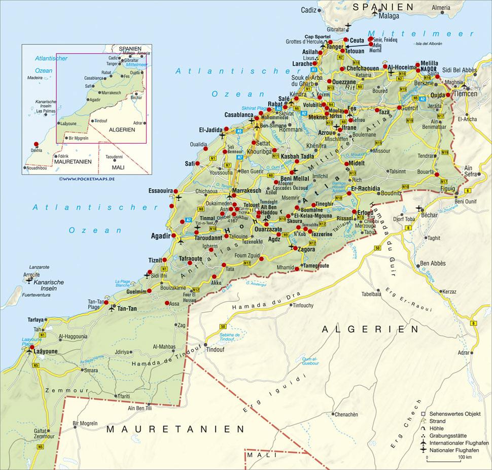 Les Distance Entre Ville Du Maroc